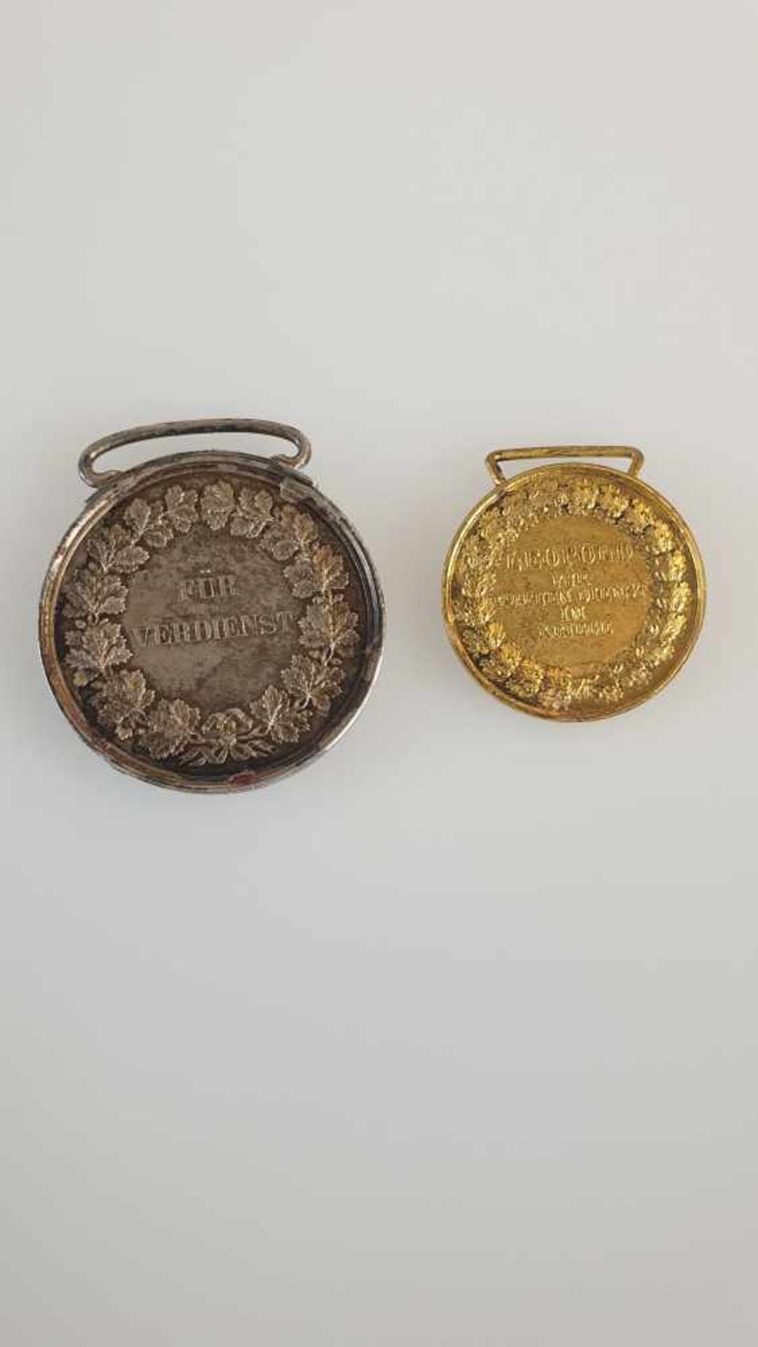 Konvolut Orden/Medaillen Baden - 2-tlg.: Silberne Verdienstmedaille Friedrich I.- spätere Variante - Bild 2 aus 3