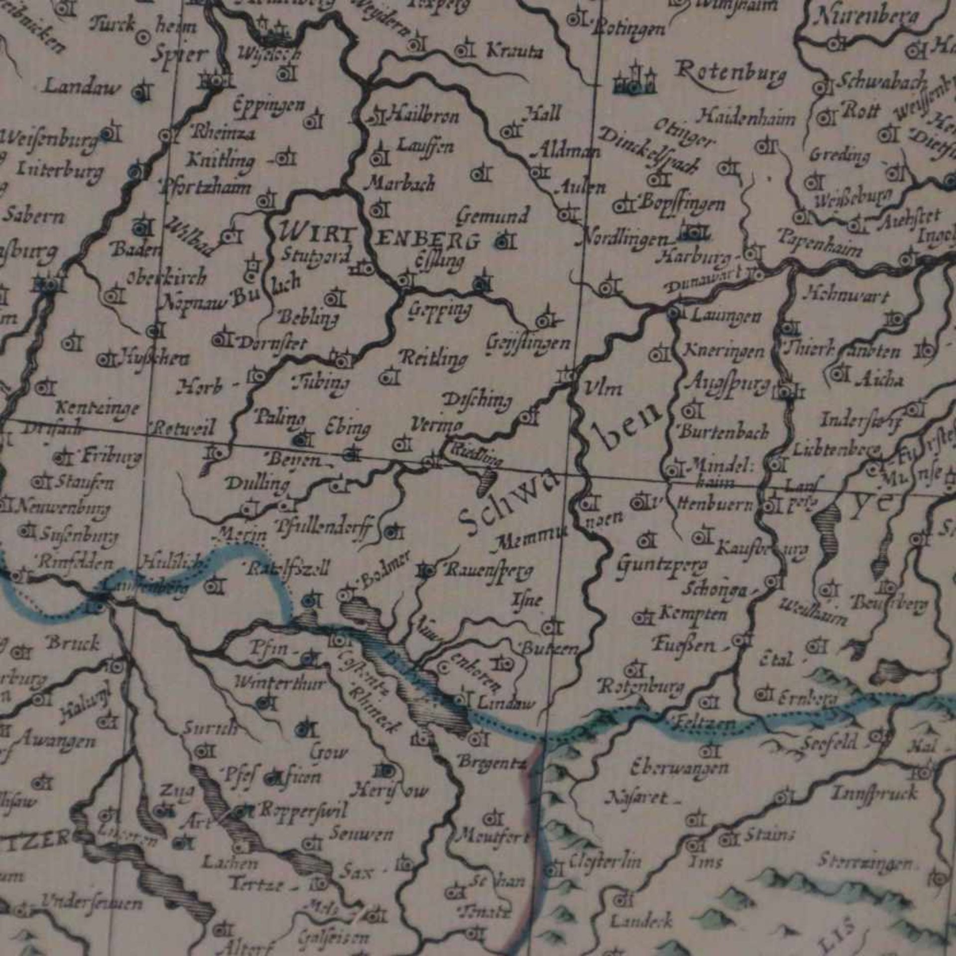 Speed, John (1552-1629)(nach) - Landkarte Deutschlands "A Newe Mape of Germany", spätere - Bild 6 aus 8