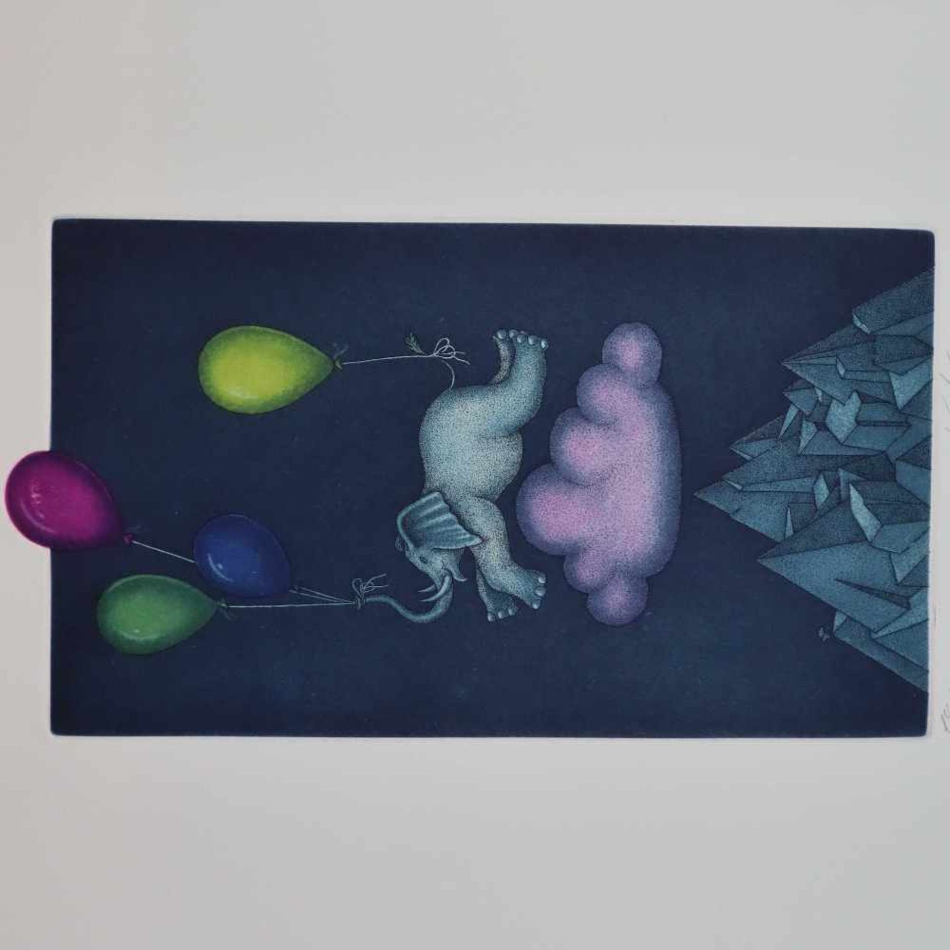 Kühn, Volker (*1948 Bremen, deutscher Bildhauer/Objektkünstler und Grafiker) - Elefant,