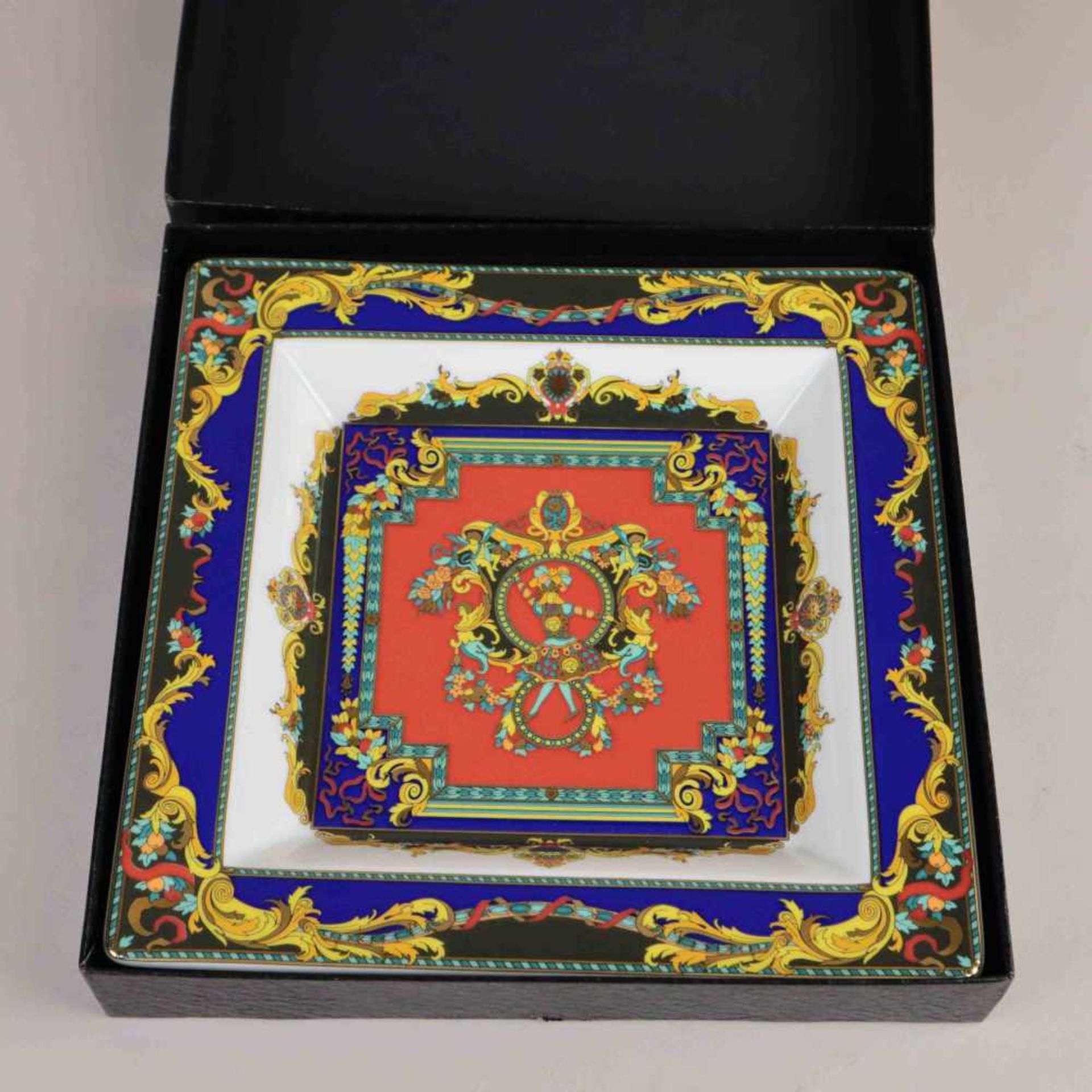 Karreeschale - "Versace - Le Roi Soleil" - Rosenthal, Entwurf Gianni Versace, Quadratische Form, - Bild 9 aus 10