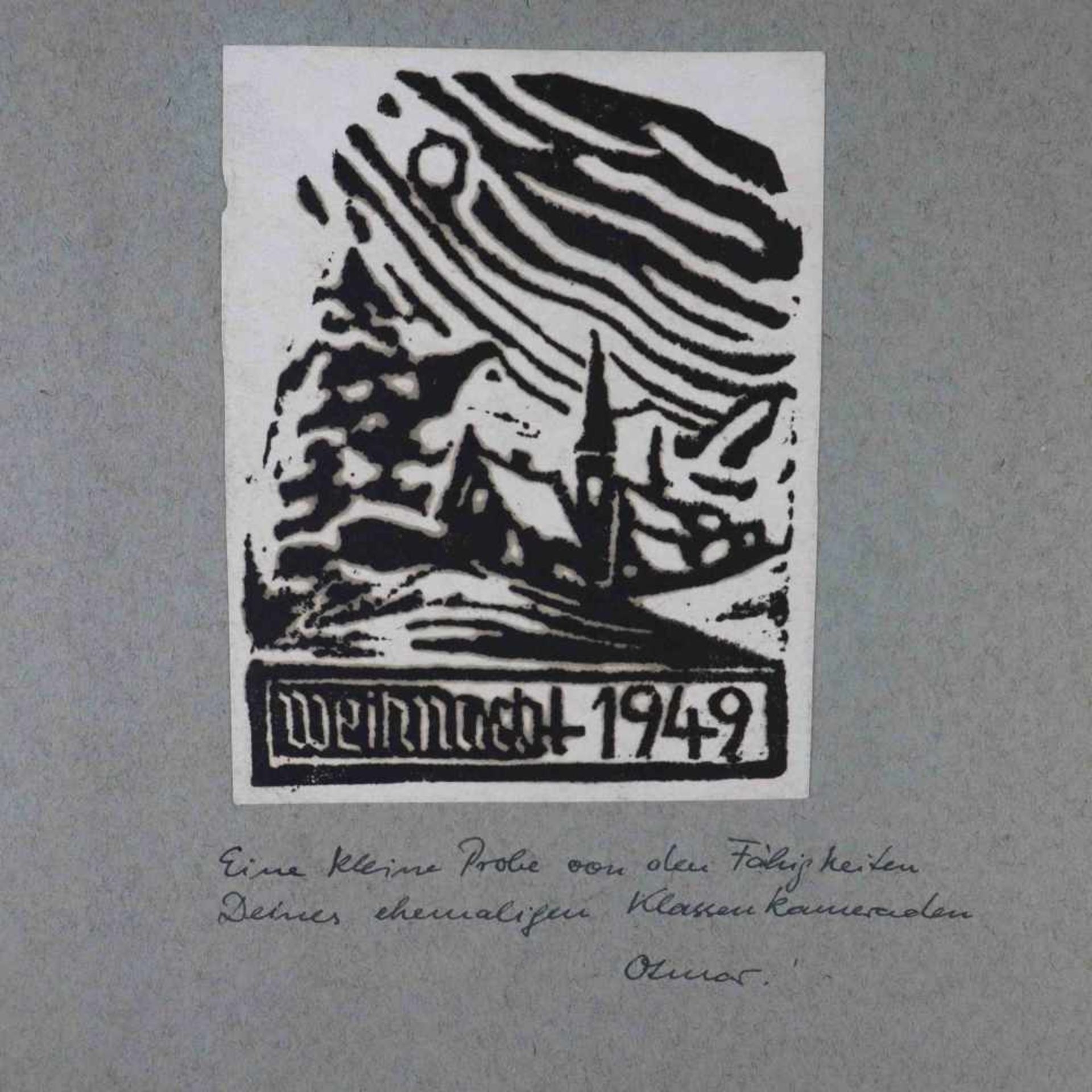 Eitner, Otmar (1929-2008) - Mappe mit Holz-Linolschnitten, 1949/50, Mappe innen bez."Eine kleine - Image 2 of 8
