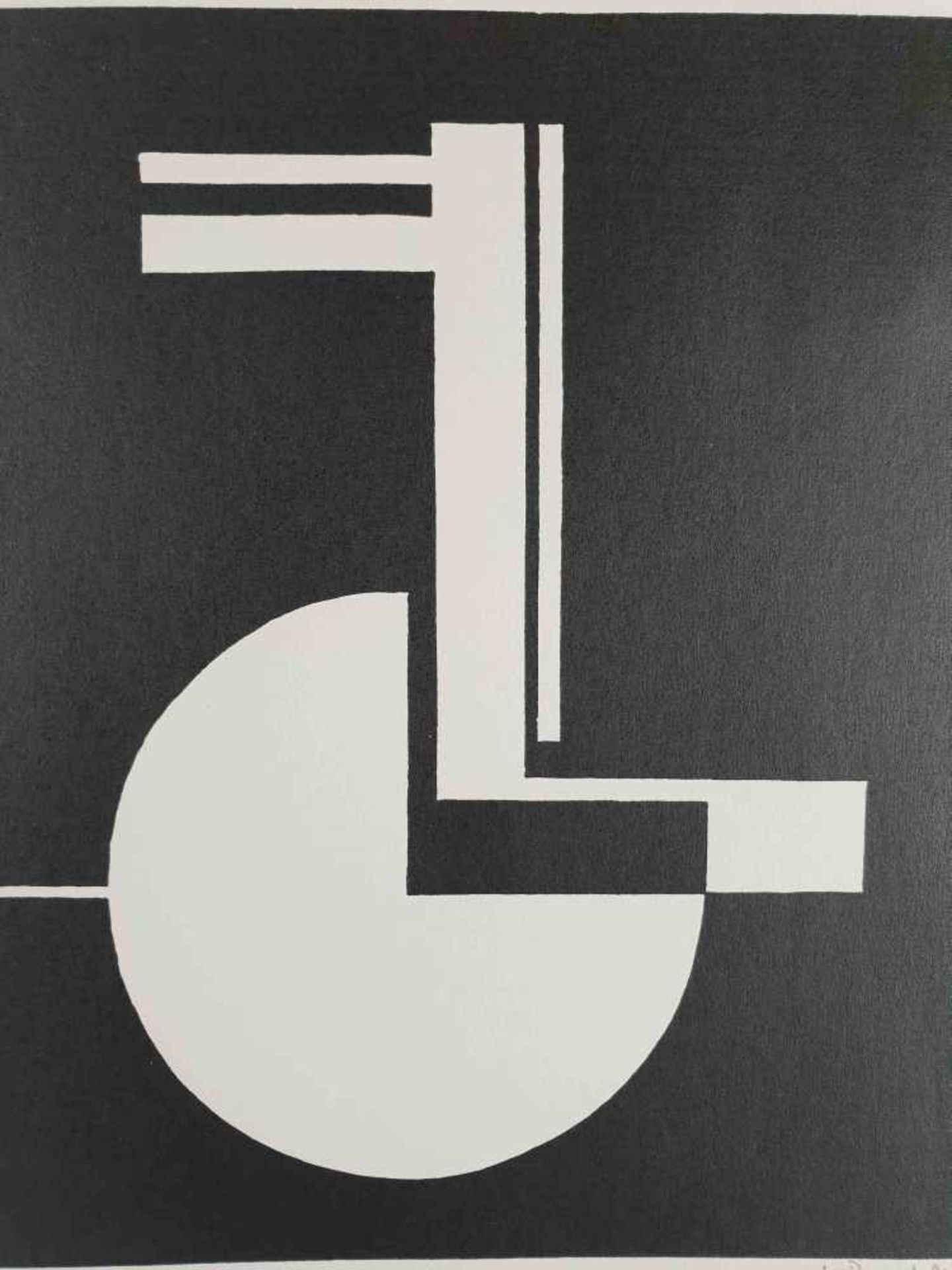 Dexel, Walter (1890 München - Braunschweig 1973) - Konstruktivistische Komposition, Holzschnitt - Bild 2 aus 3