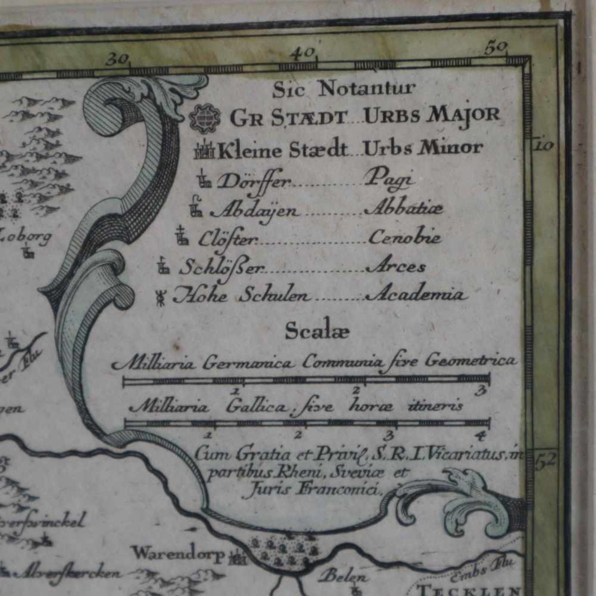 Seutter, Matthäus (Augsburg 1678-1757 ebd.) - Karte des Kleve- und Ruhrgebiets, 'Nova et accurata - Bild 9 aus 10