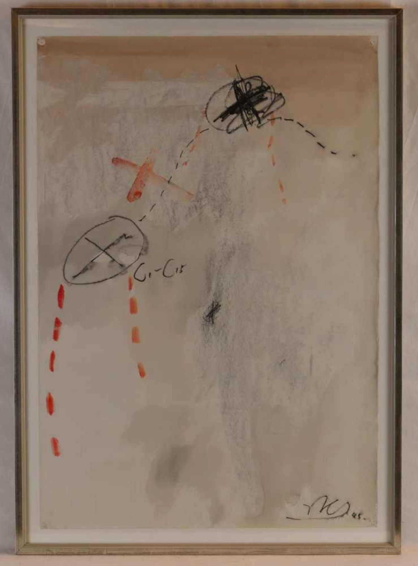 Wan Chunyuan -Ende 20.Jh.- Ohne Titel I, Mischtechnik auf Aquarellbogen, rechts unten signiert, wohl