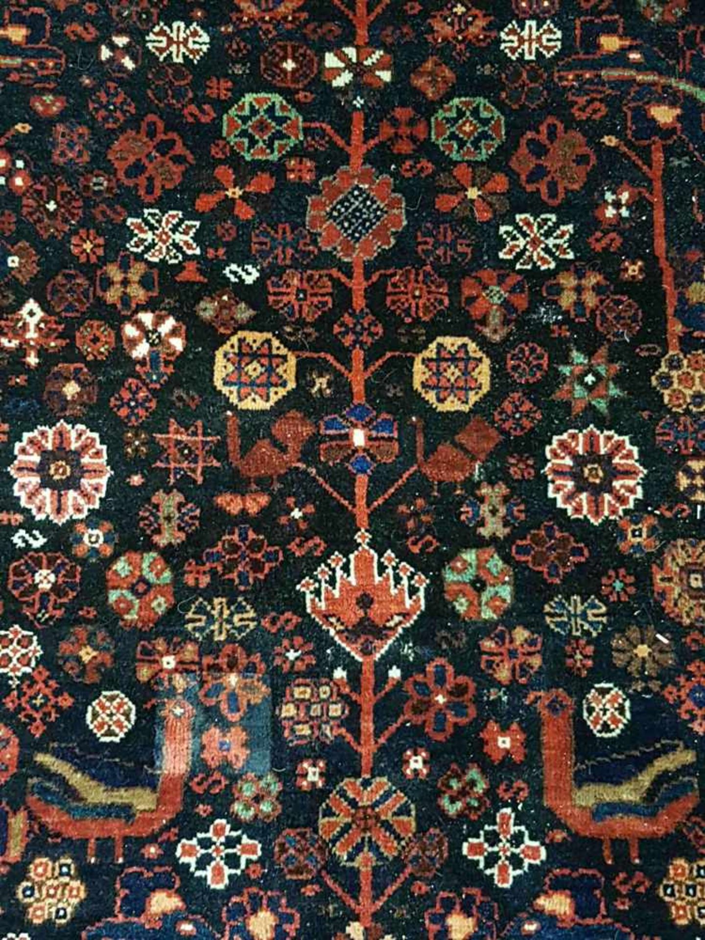 Orientteppich - Wolle, rotgrundig, floraler und ornamentaler Dekor, teils mit Vogelmotiven, mehrfach - Bild 4 aus 7