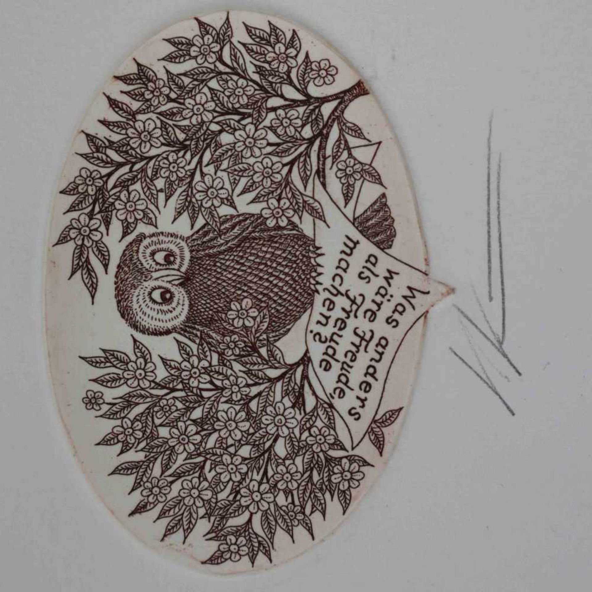 Kühn, Volker (*1948 Bremen, deutscher Bildhauer/Objektkünstler und Grafiker) - Postkarte mit