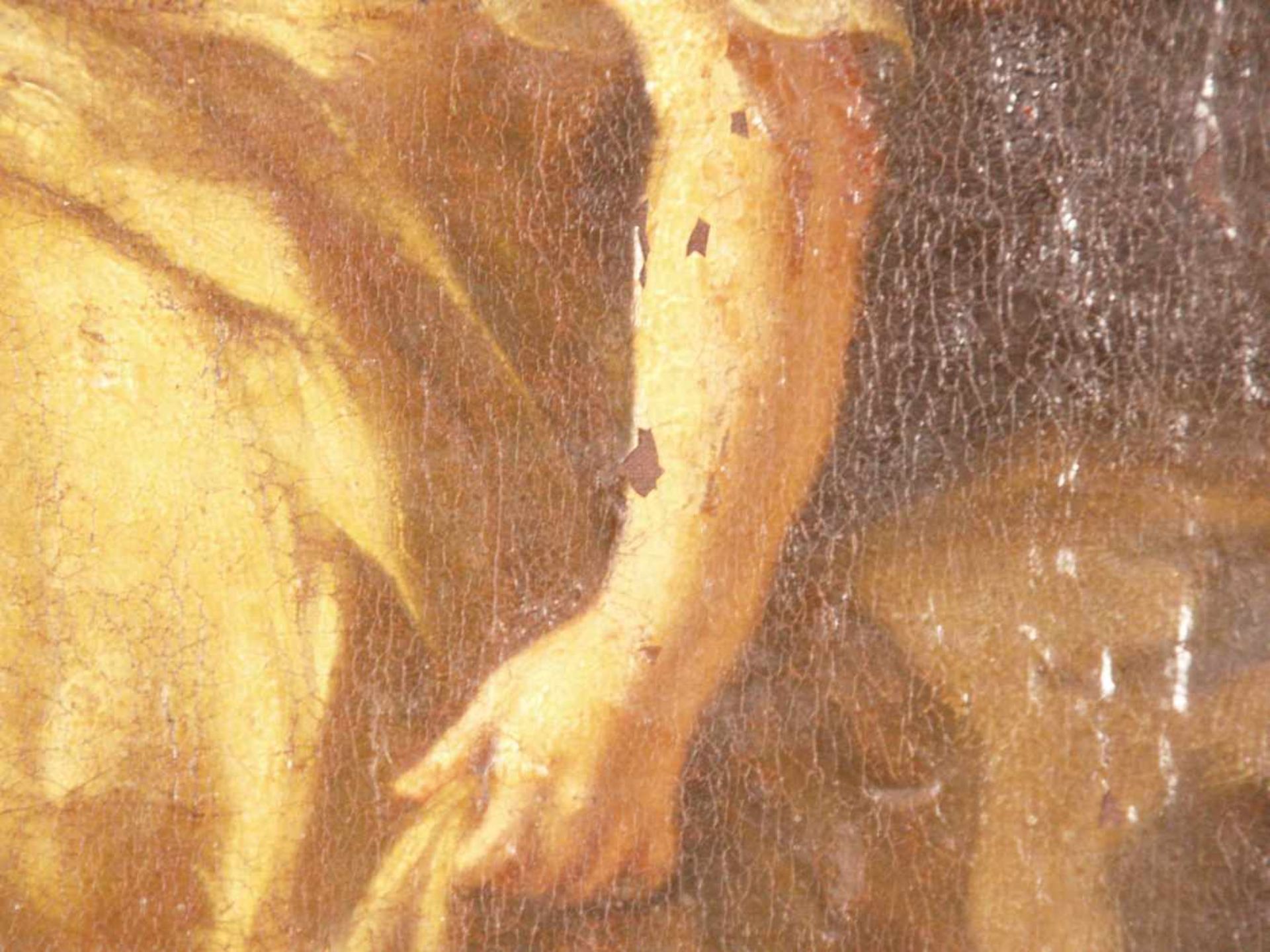 Italienischer Altmeister -18.Jh. - Jesus und die Samariterin am Brunnen, Öl auf Leinwand, - Bild 12 aus 16