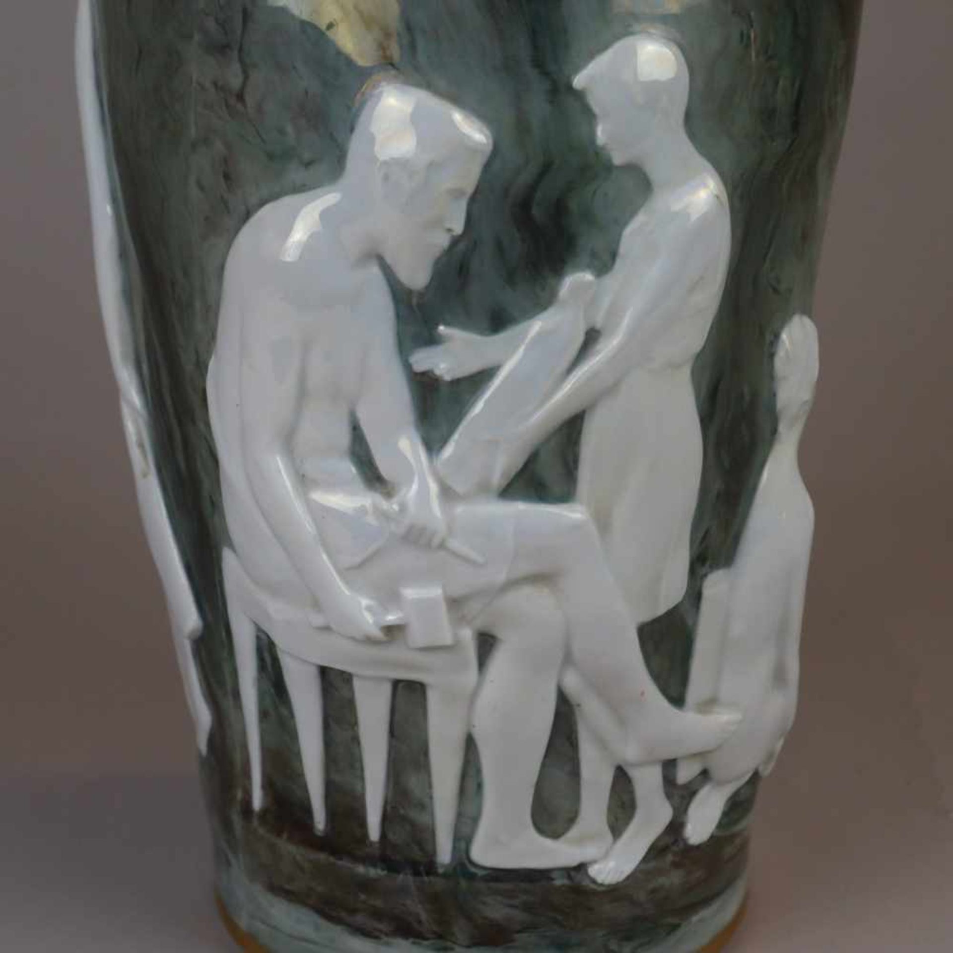 Jugendstil-Vase - Rosenthal, Kronach, Entwurf von Hermann Hidding, für die Weltausstellung in - Bild 3 aus 13