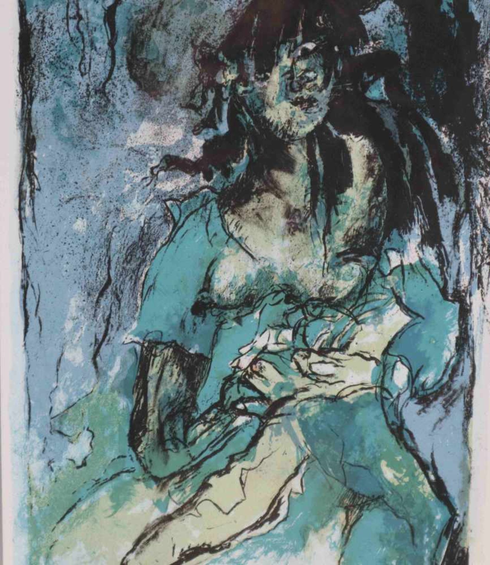 Kröger, Pierre (geb. 1938 in Darmstadt) - "Virginie", 1999, Farblithografie, unten signiert, - Bild 2 aus 4