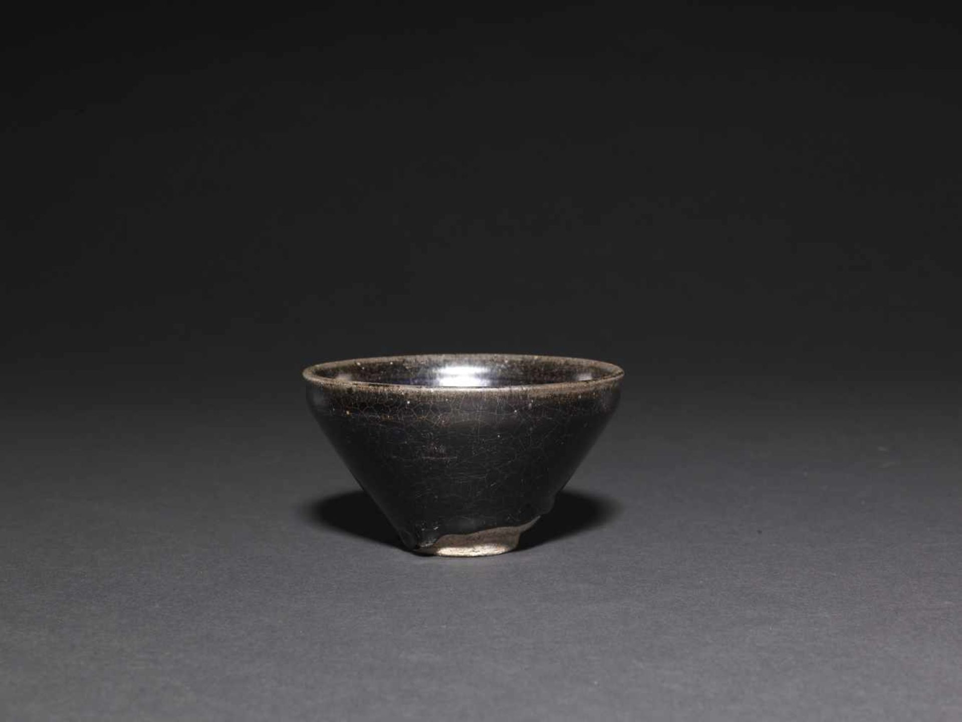 „Jian“-Schale mit „Hasenfell-Glasur“ – China, Jin dynasty (1115–1234), Steinzeug mit dicker