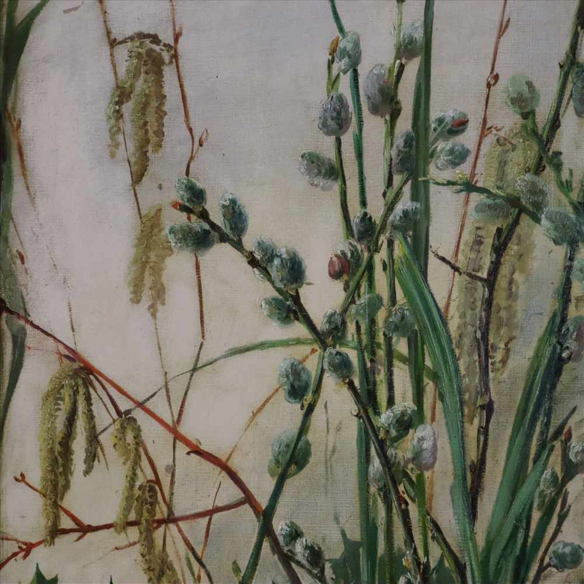 Englischer Maler - Paar Pflanzendarstellungen, 19.Jh., Öl auf Karton, jeweils unleserlich - Bild 5 aus 8