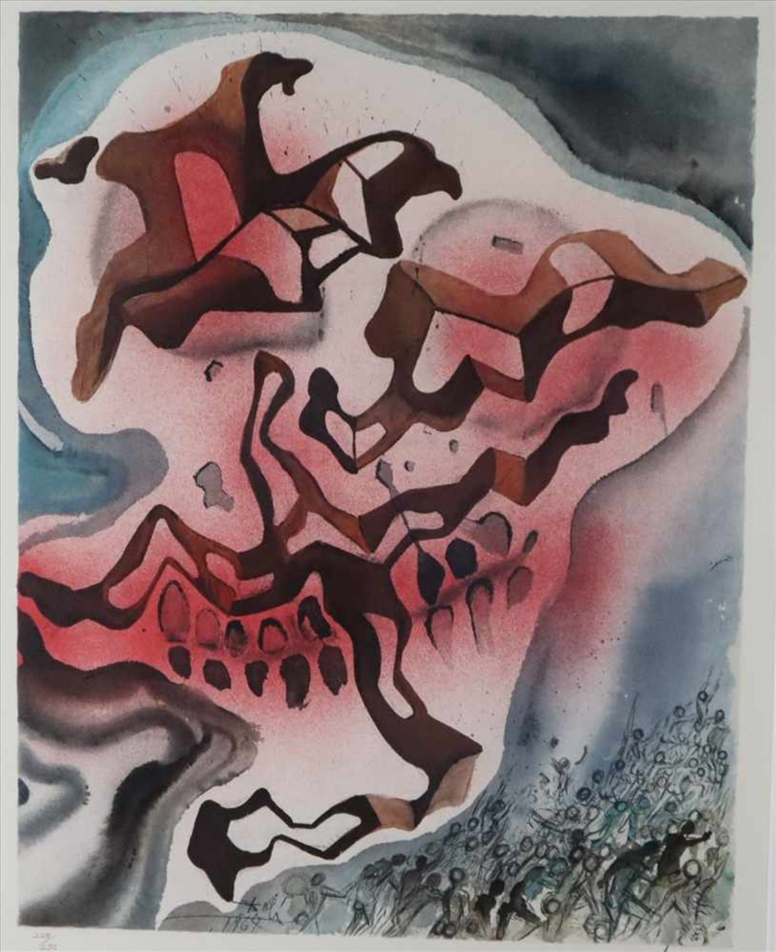 Dali, Salvador (1904-Figueres-1989) - "An den Ufern der Freiheit", Farblithographie aus der Mappe "