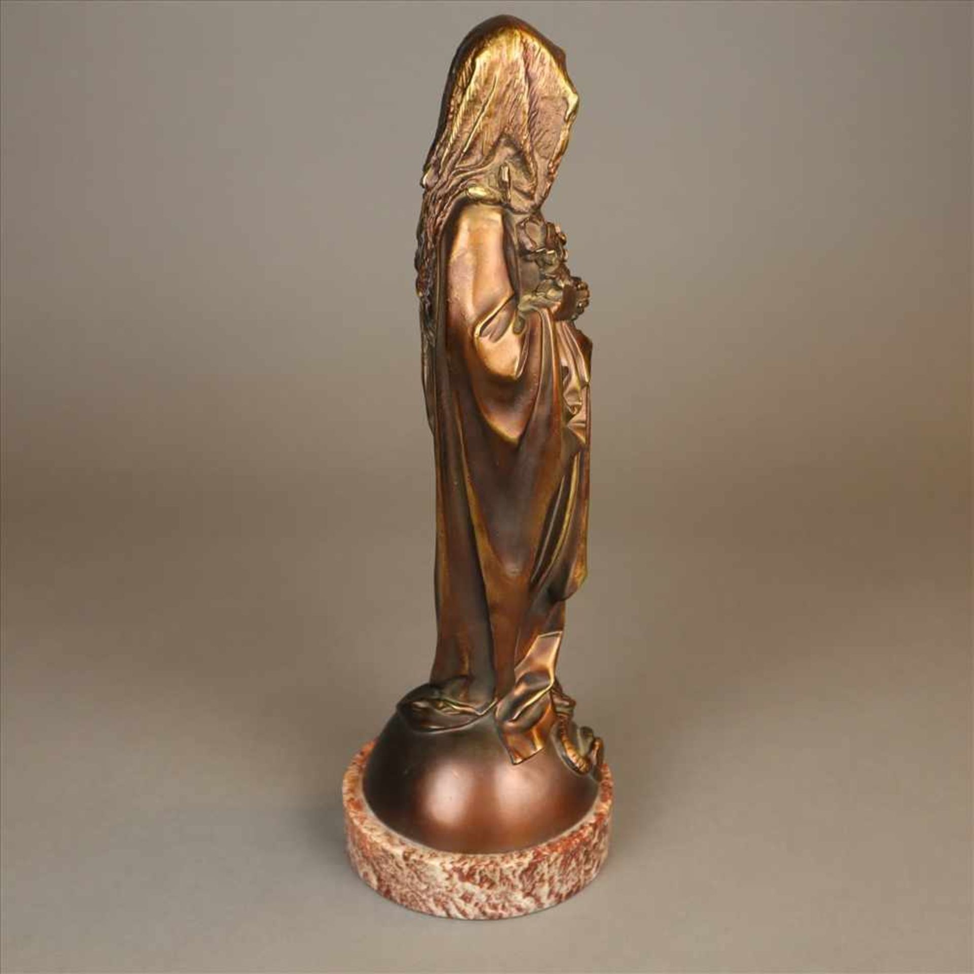 Fremiet, Emmanuel (1824-1810, nach) - Maria Immaculata, Bronze, vollplastische Darstellung der auf - Bild 2 aus 8