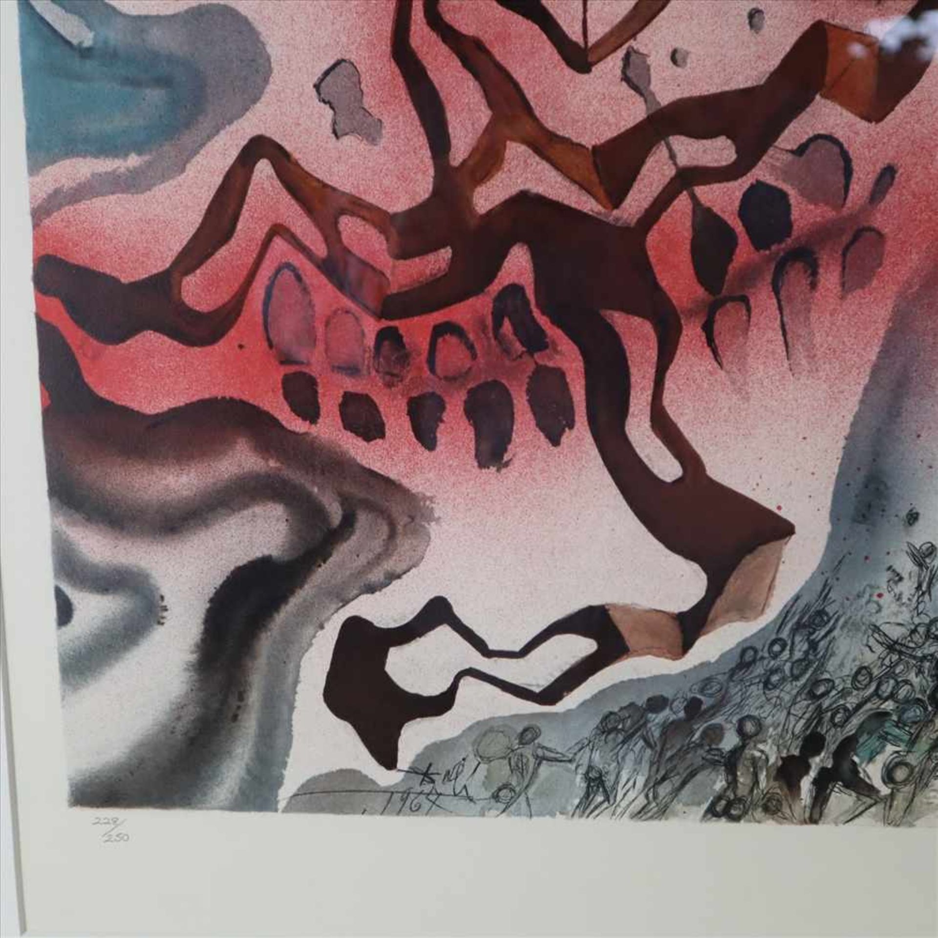 Dali, Salvador (1904-Figueres-1989) - "An den Ufern der Freiheit", Farblithographie aus der Mappe " - Bild 4 aus 7