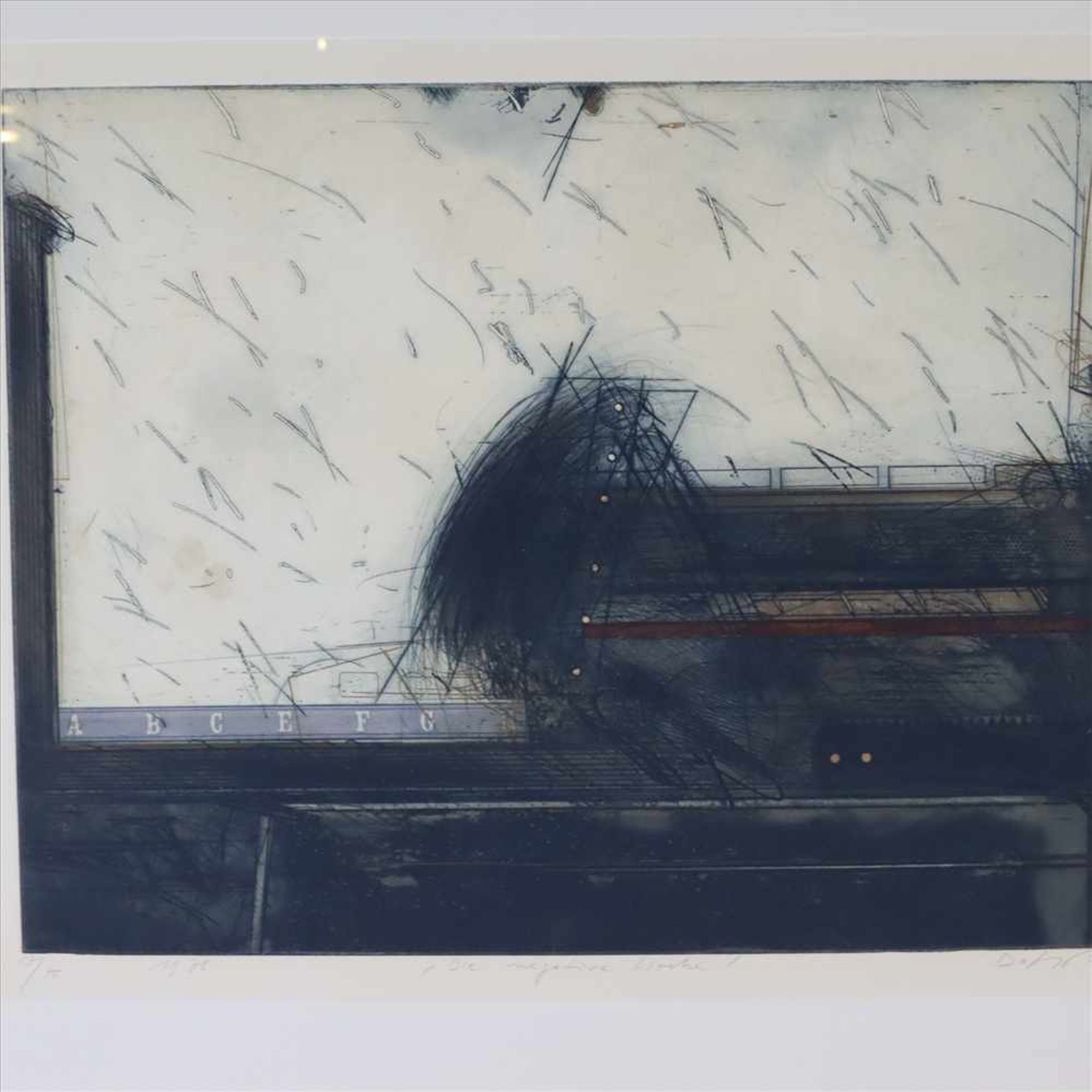 Dahmen, Karl Fred (1917 Stolberg - 1981 Gstadt/Chiemsee) - "Die negative Woche", Aquatinta-Radierung - Bild 2 aus 3