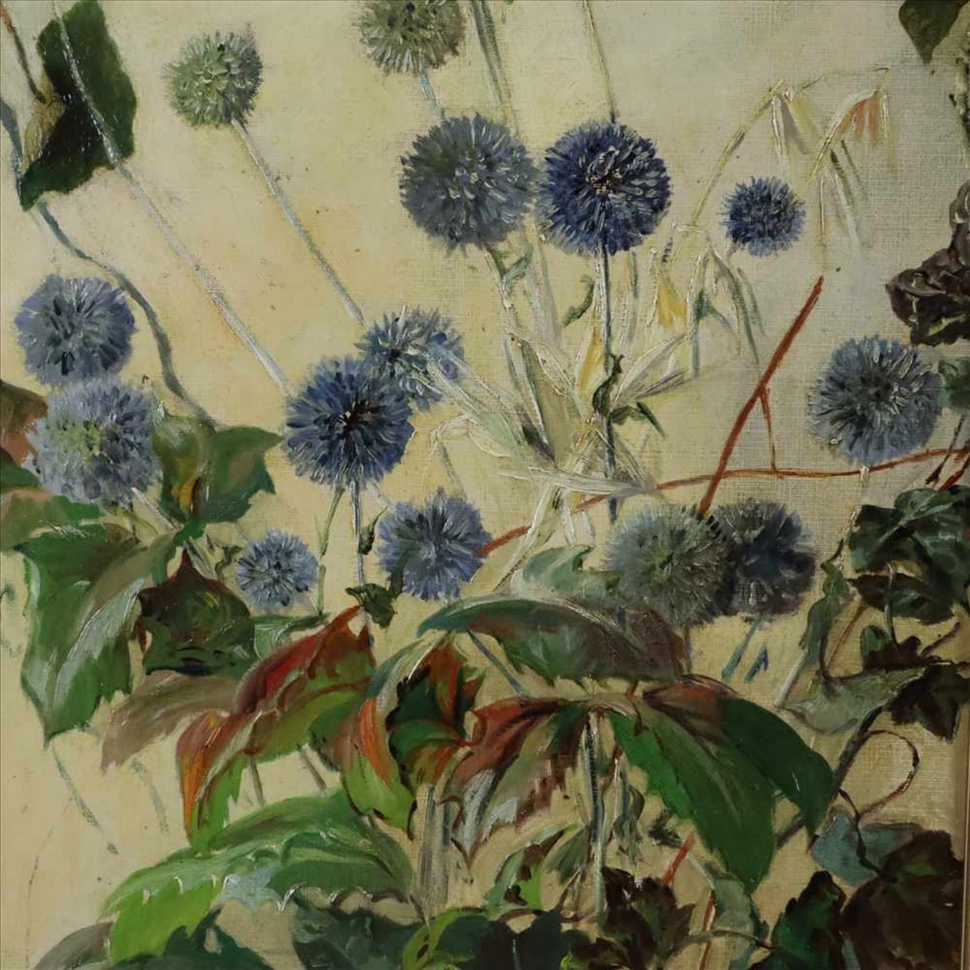 Englischer Maler - Paar Pflanzendarstellungen, 19.Jh., Öl auf Karton, jeweils unleserlich - Bild 3 aus 8