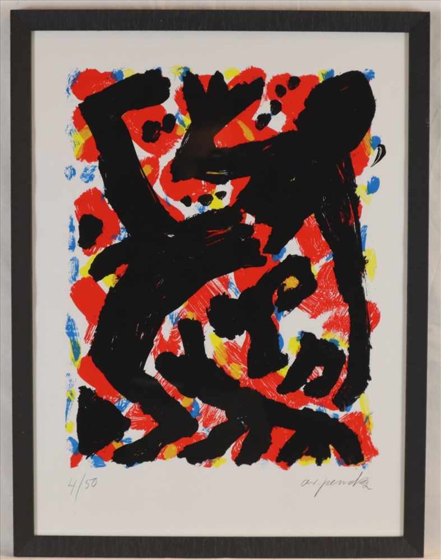 PENCK, A.R.(1939 Dresden-2017 Zürich) - Ohne Titel aus der Serie 'Dresden', 1992, Farbserigraphie,