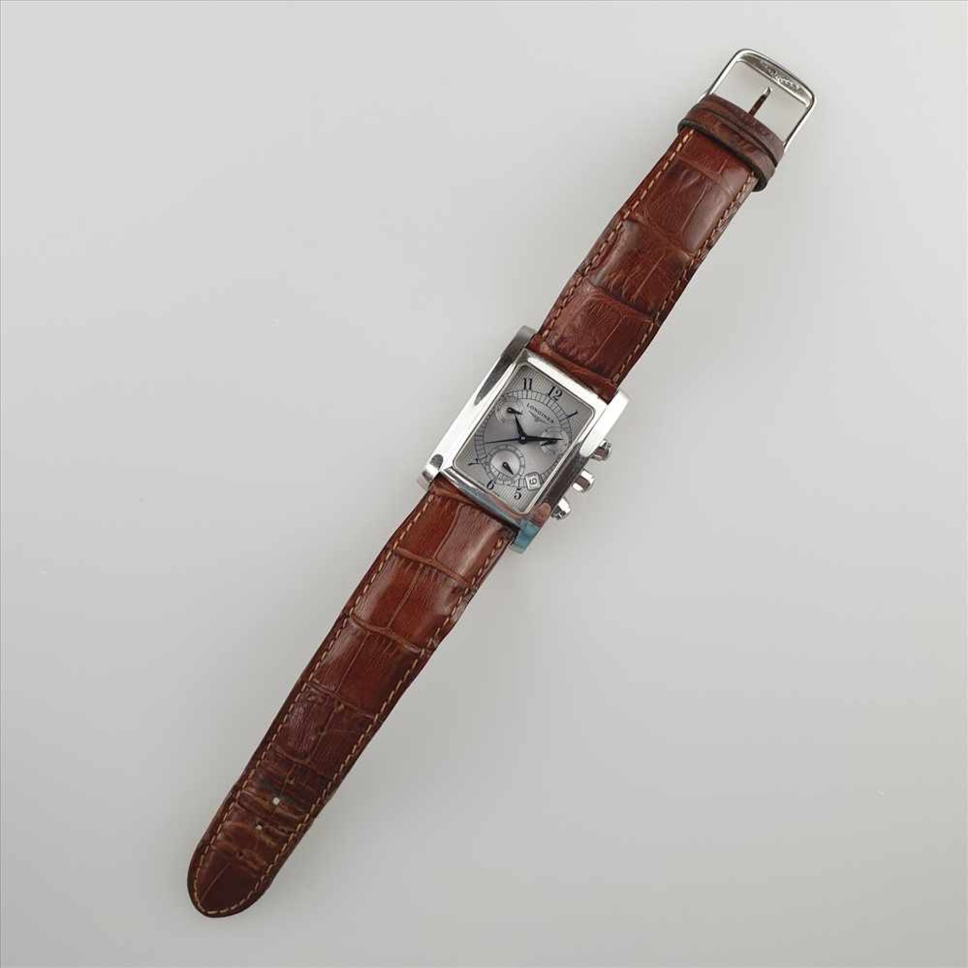 Herrenarmbanduhr - Longines, Schweiz, Modell "Dolce Vita", Chronograph, rechteckiges - Bild 2 aus 4