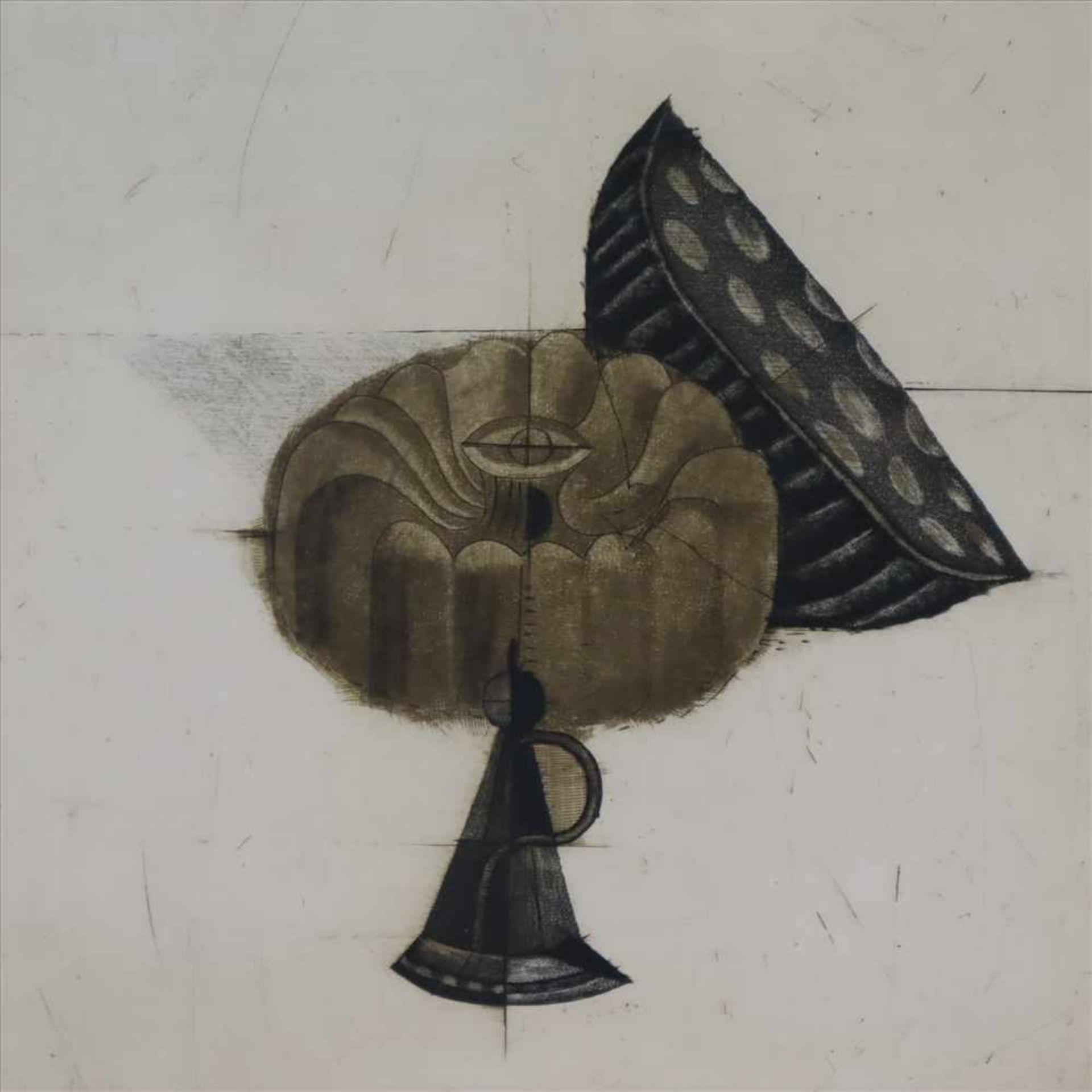 Coudrain, Brigitte (1934, Paris) - Pflanzenkomposition, Farbradierung, unten rechts in Bleistift - Bild 2 aus 3