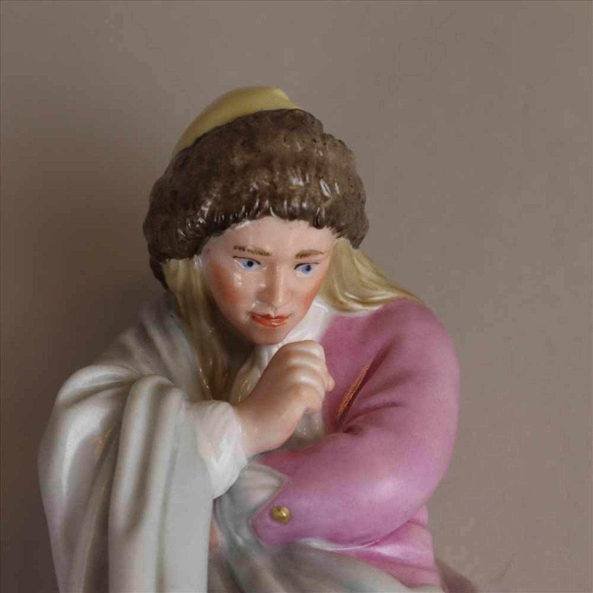 Jahreszeiten-Allegorie - "Der Winter", Hoechst, blaue Radmarke mit Malerzeichen "J.Weinert 2009", - Bild 5 aus 7