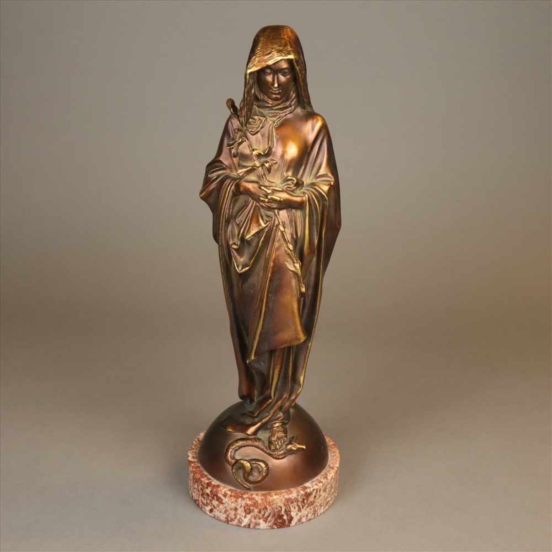 Fremiet, Emmanuel (1824-1810, nach) - Maria Immaculata, Bronze, vollplastische Darstellung der auf
