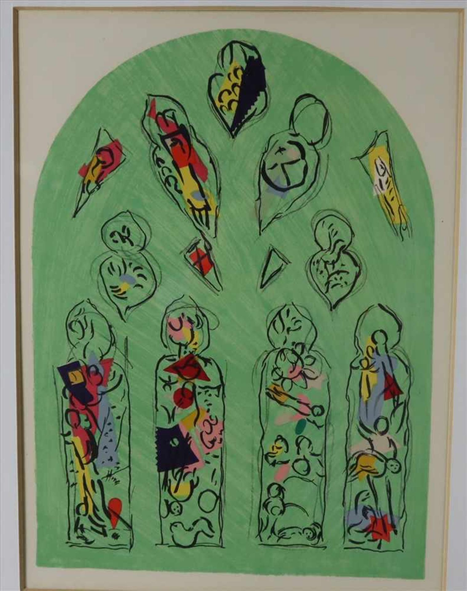 Chagall, Marc (1887 Witebsk - 1985 St. Paul de Vence) - "Glasmalereien für Metz", Farblithographie
