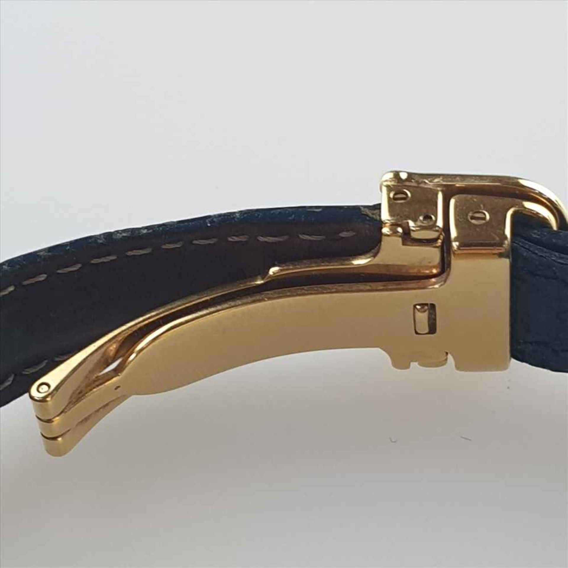 Cartier Damenarmbanduhr - Tank Must de Cartier, rechteckiges 925-er Silbergehäuse, vergoldet, helles - Bild 4 aus 7