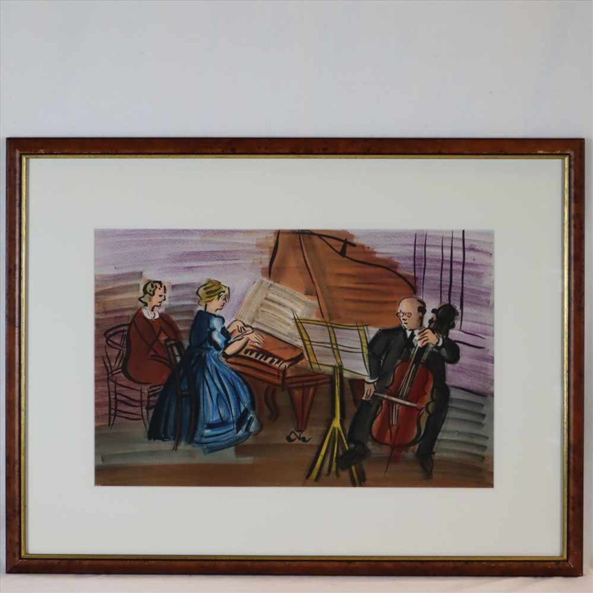 Dufy, Raoul (1877 Le Havre - Forcalquier 1953) - "Le Trio Casals" (1946), Farblithographie aus der