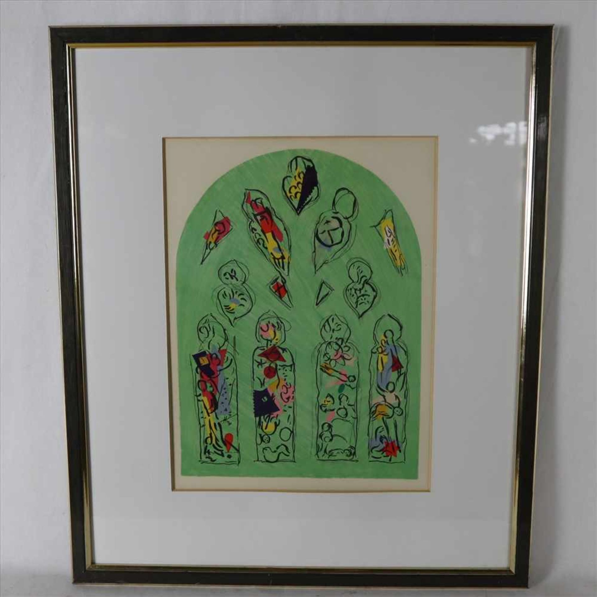 Chagall, Marc (1887 Witebsk - 1985 St. Paul de Vence) - "Glasmalereien für Metz", Farblithographie - Bild 2 aus 4