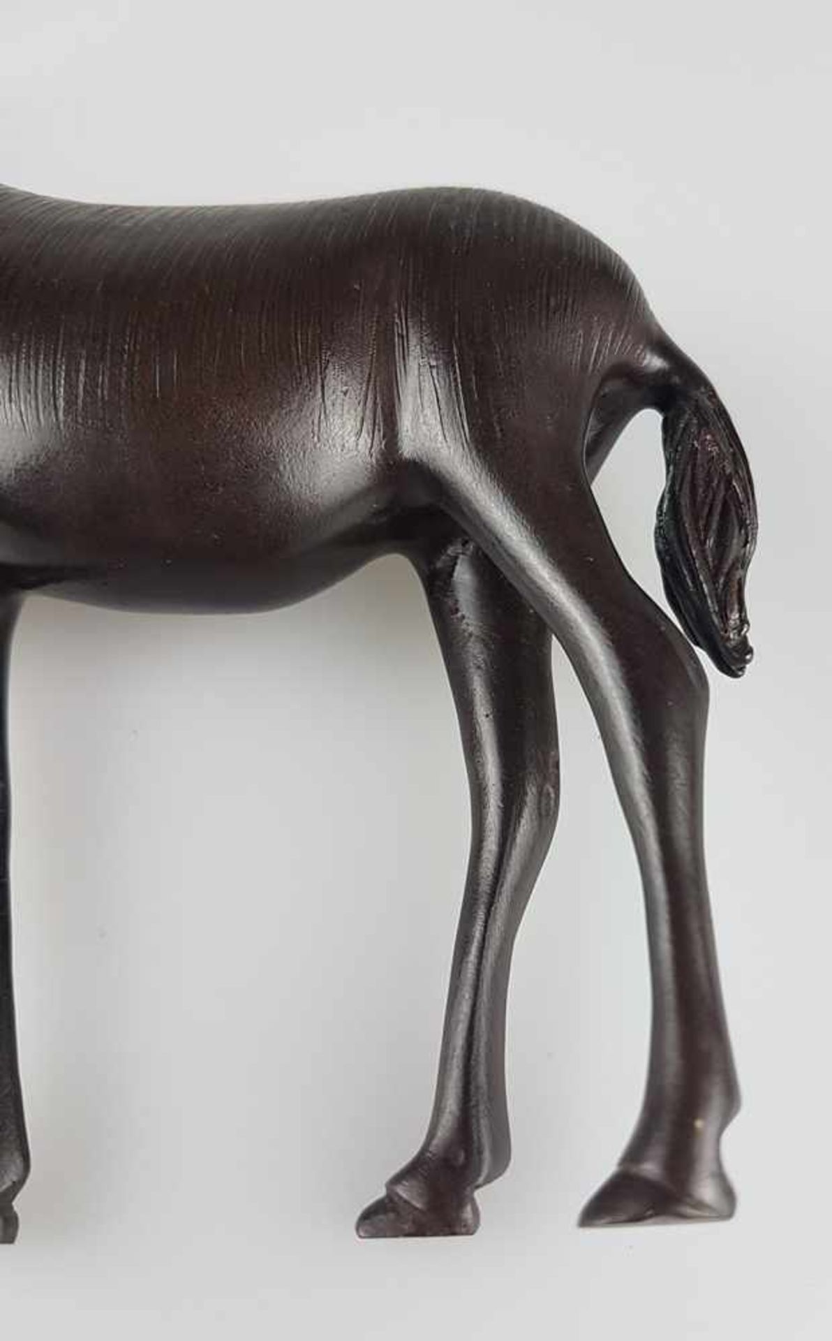 Bronzefigur "Antilope" - vollplastische Darstellung, ungesockelt,H./L.ca.17,5cm- - -18.50 % buyer' - Bild 7 aus 8
