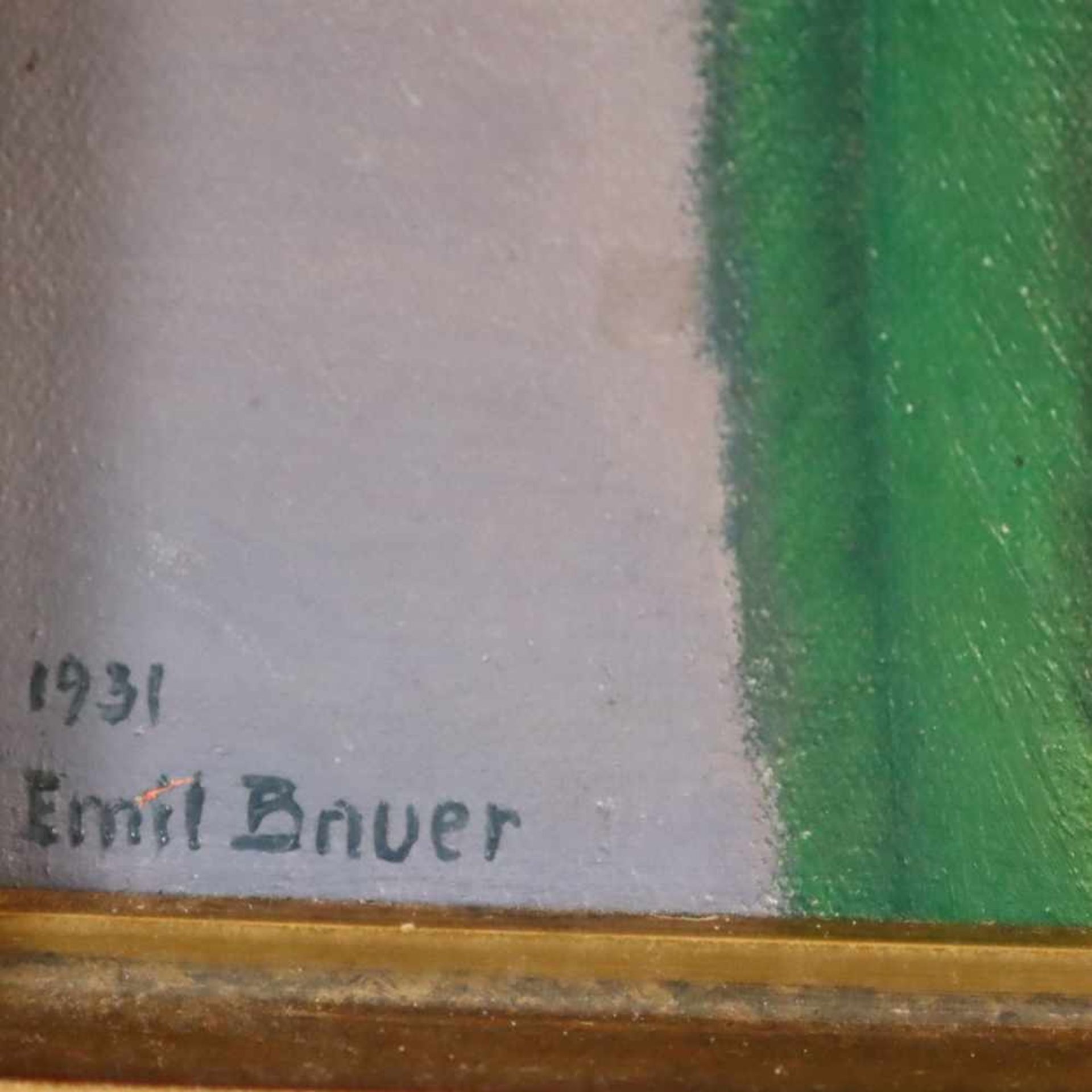 Bauer, Emil (1891-1960) - Paradiesvögel auf dem Ast, Öl auf Leinwand, u. li. sign., dat „1931“, - Bild 5 aus 5