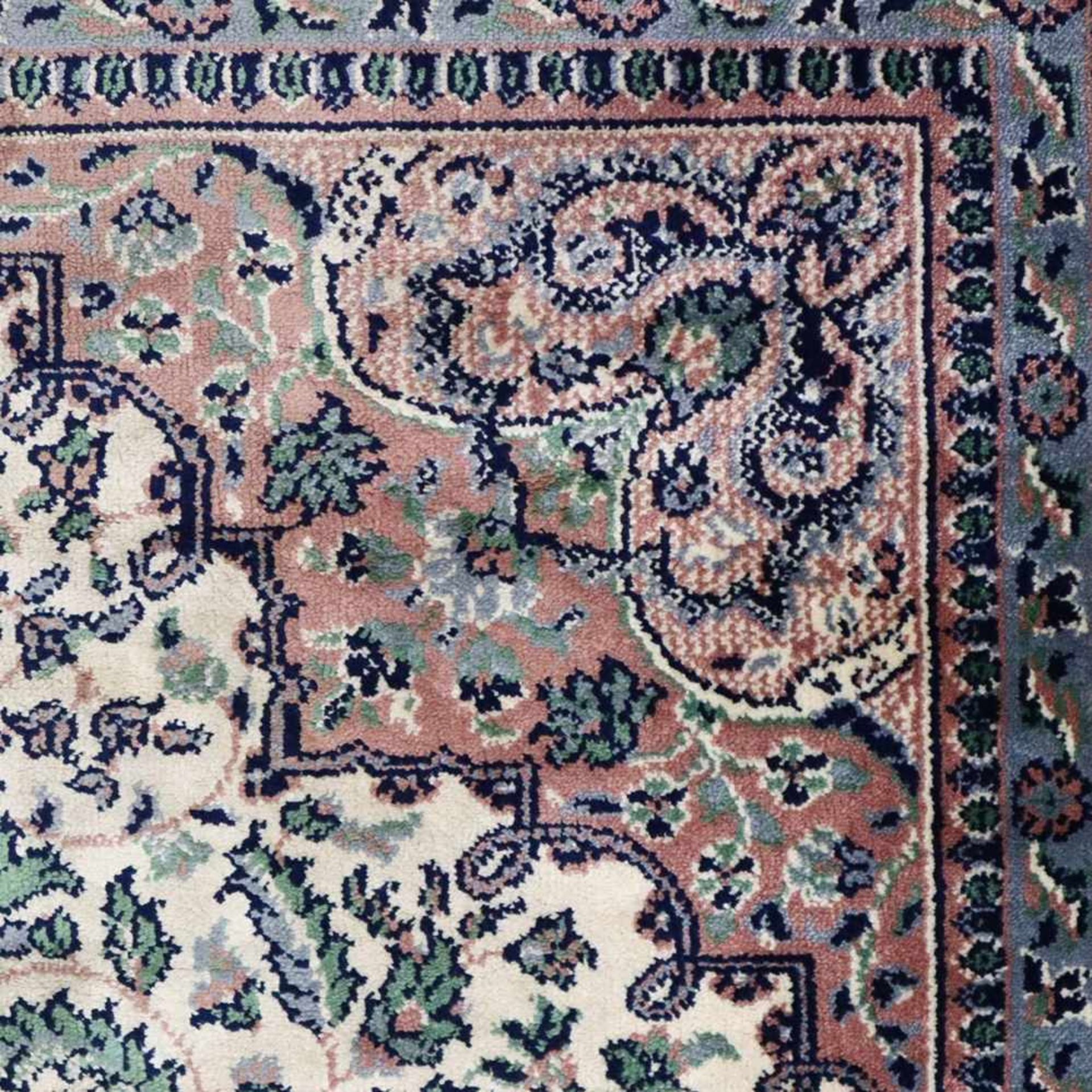 Brücke - Iran, Kunstseide, 925000 Ktn/qm, floraler Dekor, mehrfache Borte, ca.135x95cm- - -18.50 % - Bild 4 aus 9