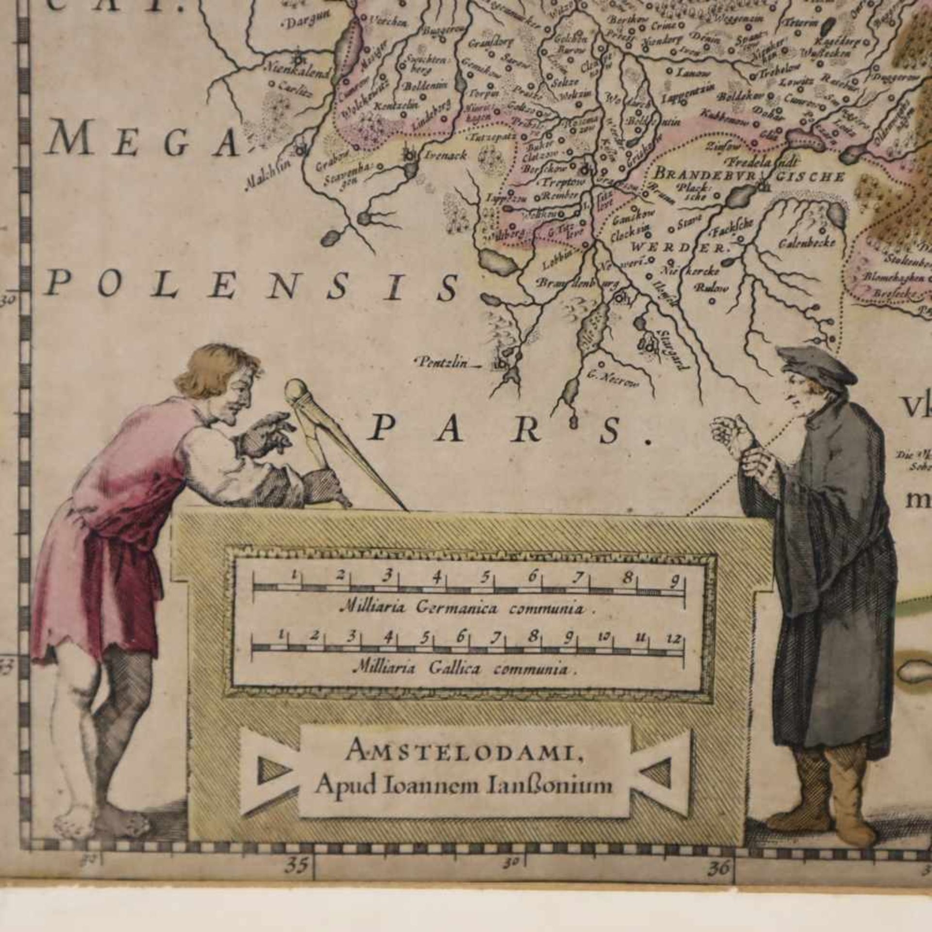 Landkarte von Pommern - "Nova illustrissimi Ducatus Pomeraniae tabula", Kupferstichkarte, Grenzen - Bild 4 aus 7