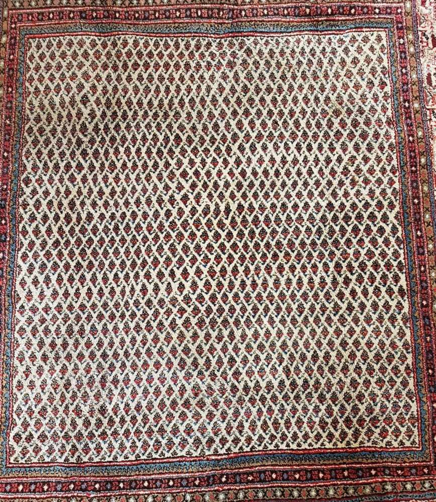 Orientteppich - Bidjar, Wolle, weißgrundig, ornamentales Muster, diverse Mehrfachborten, - Bild 2 aus 6