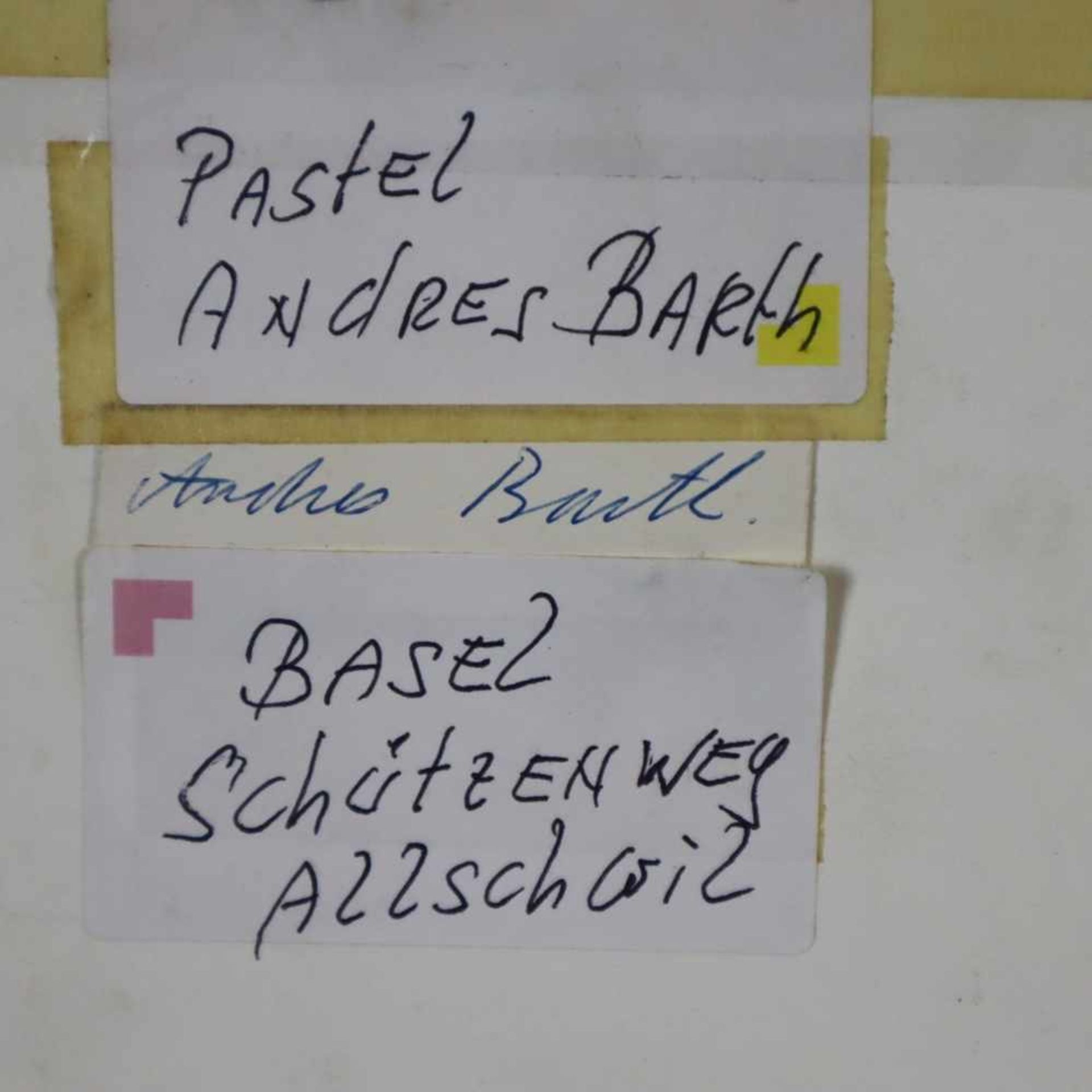 Barth, Andres - Weinreben am Hang, Pastell auf Papier, u. re. sign., ca. 26 x 33 cm, PP unter Glas - Bild 6 aus 6