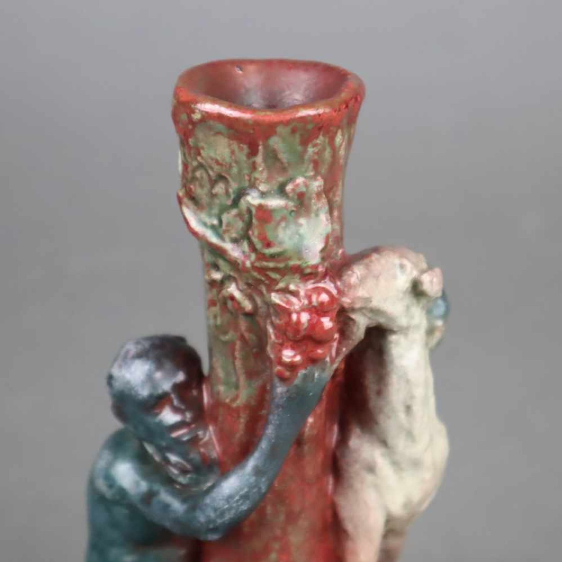 Künstler-Keramikvase - um 1900, Entwurf: Hector Lemaire (1846 Lille - 1933 Paris), Enghalsvase mit - Bild 2 aus 11