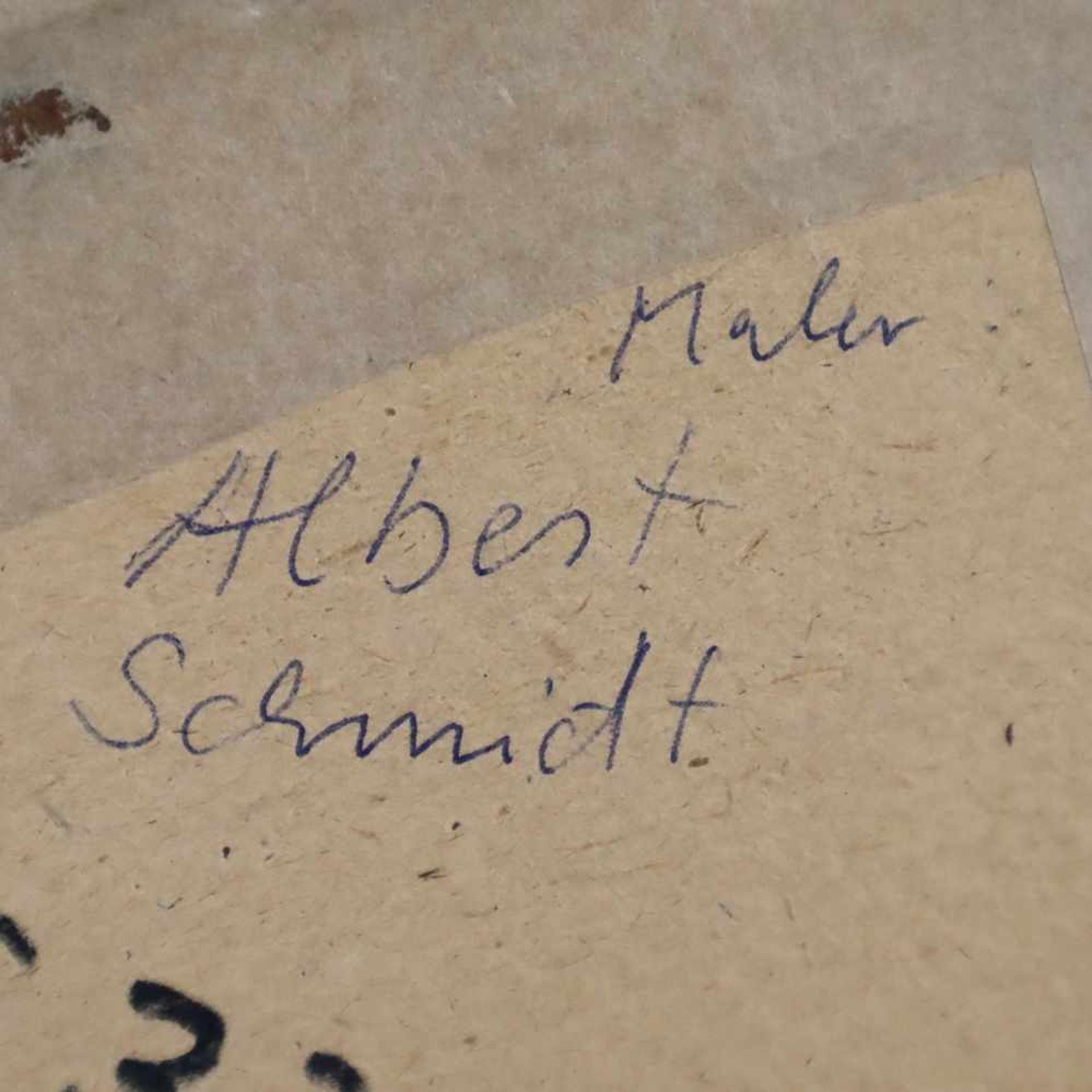Schmidt, Albert - Hügellandschaft, Aquarell auf Papier, u. li. monogr. “AS”, ca. 31 x 24 cm, unter - Bild 5 aus 5