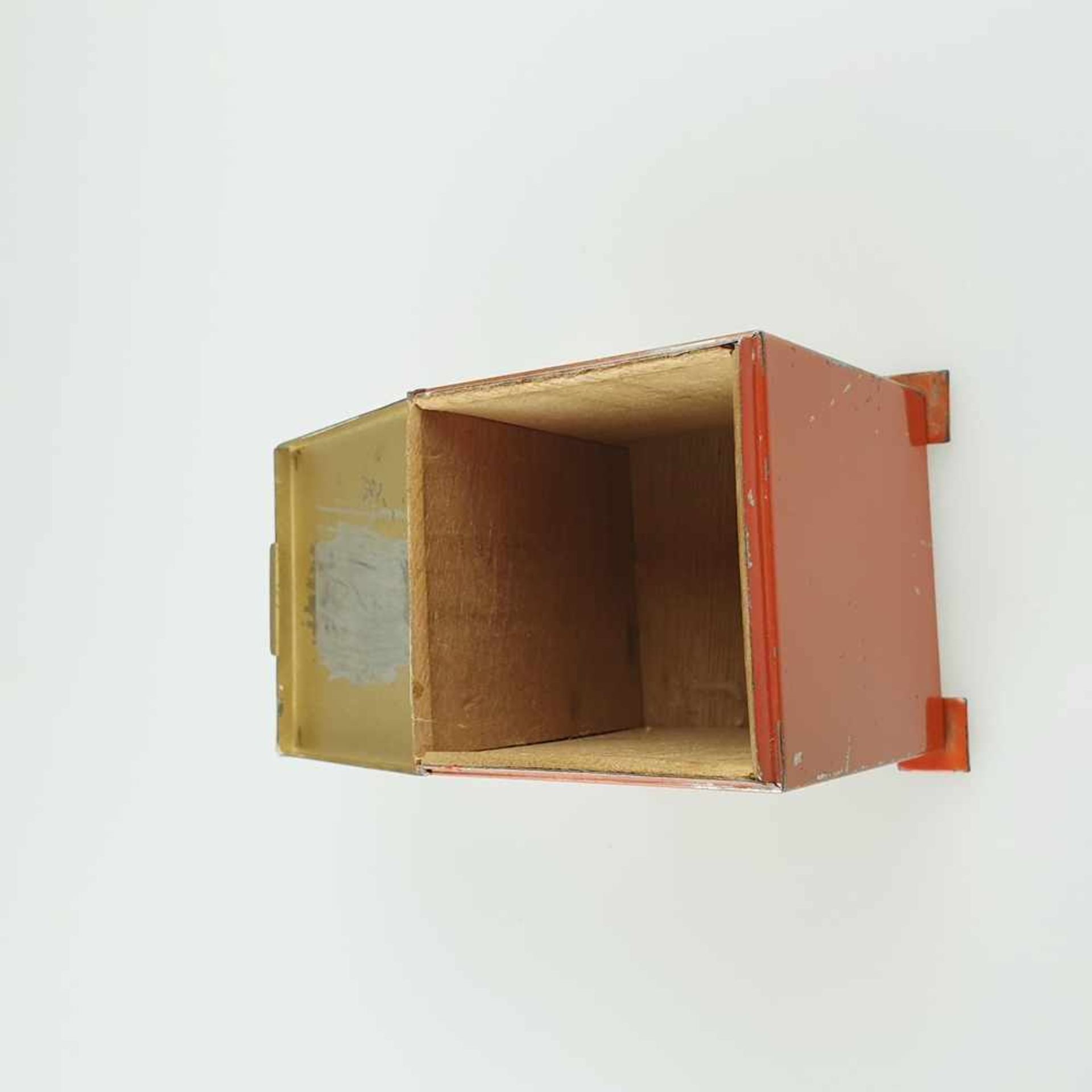 Deckeldose - Ruppelwerke Gotha, Entwurf von Marianne Brand, rechteckiges Blechgehäuse auf vier - Bild 5 aus 7