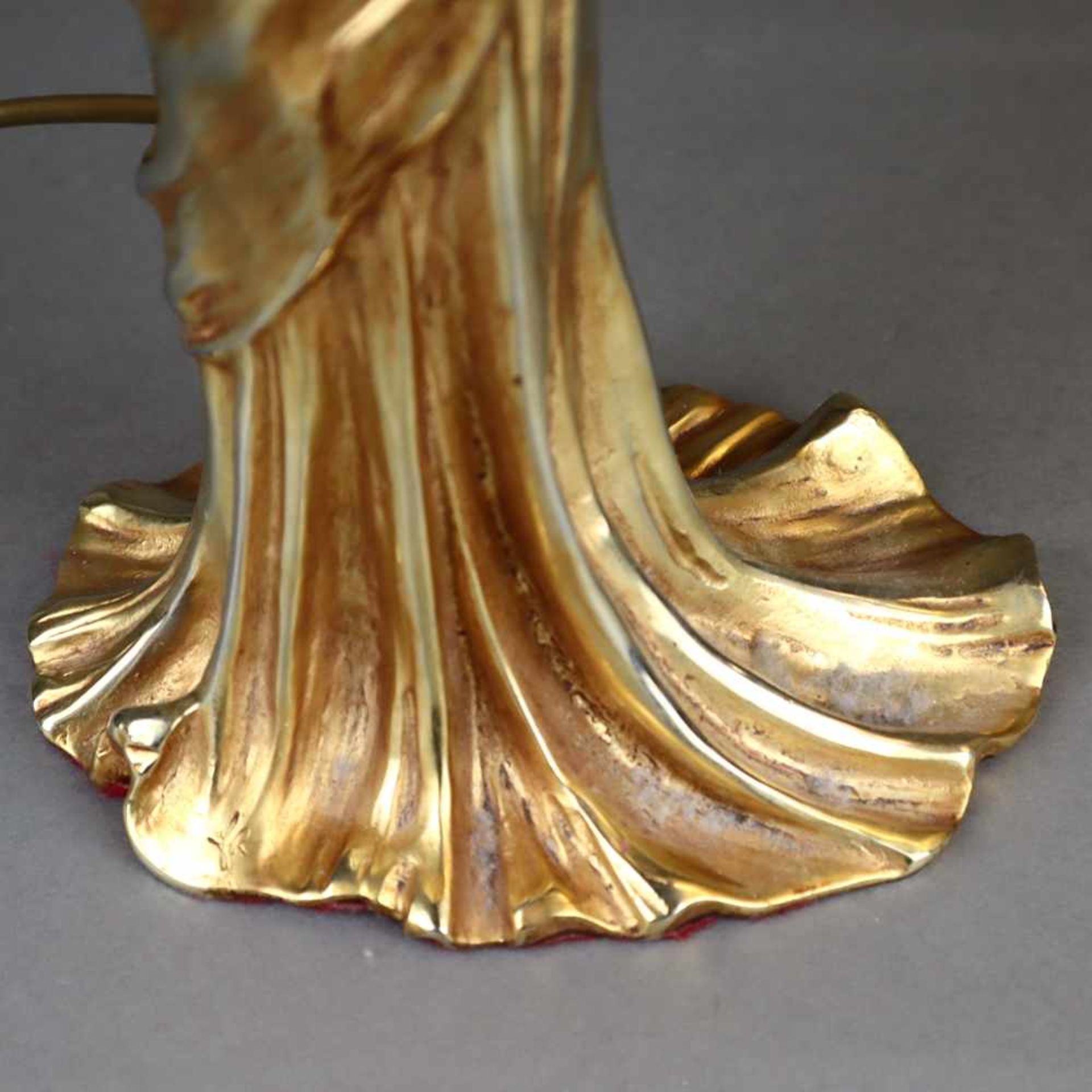 Figürliche Jugendstil-Tischlampe "Schleiertänzerin" - im Stil von Francois-Raoul Larche (1860 - Bild 11 aus 13