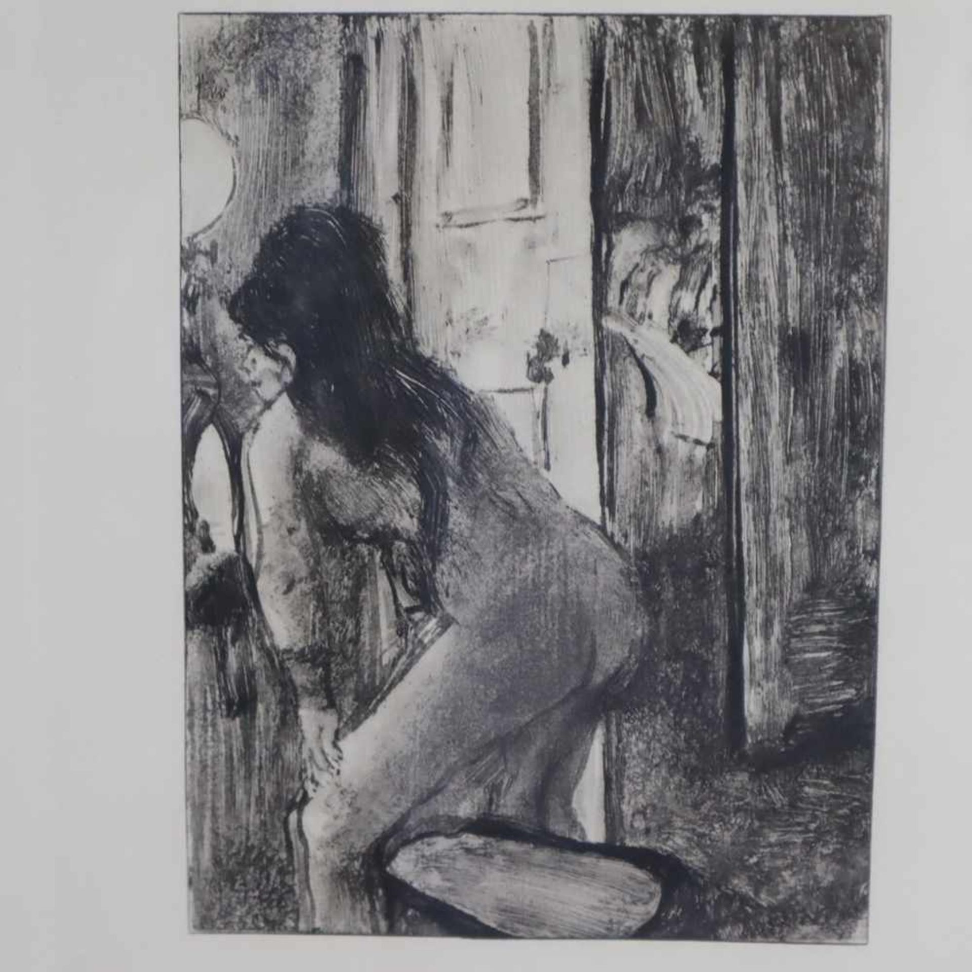 Degas, Edgar (1834-Paris-1917) - "La Toilette", Radierung aus dem Mappenwerk "Mimes des courtisanes"