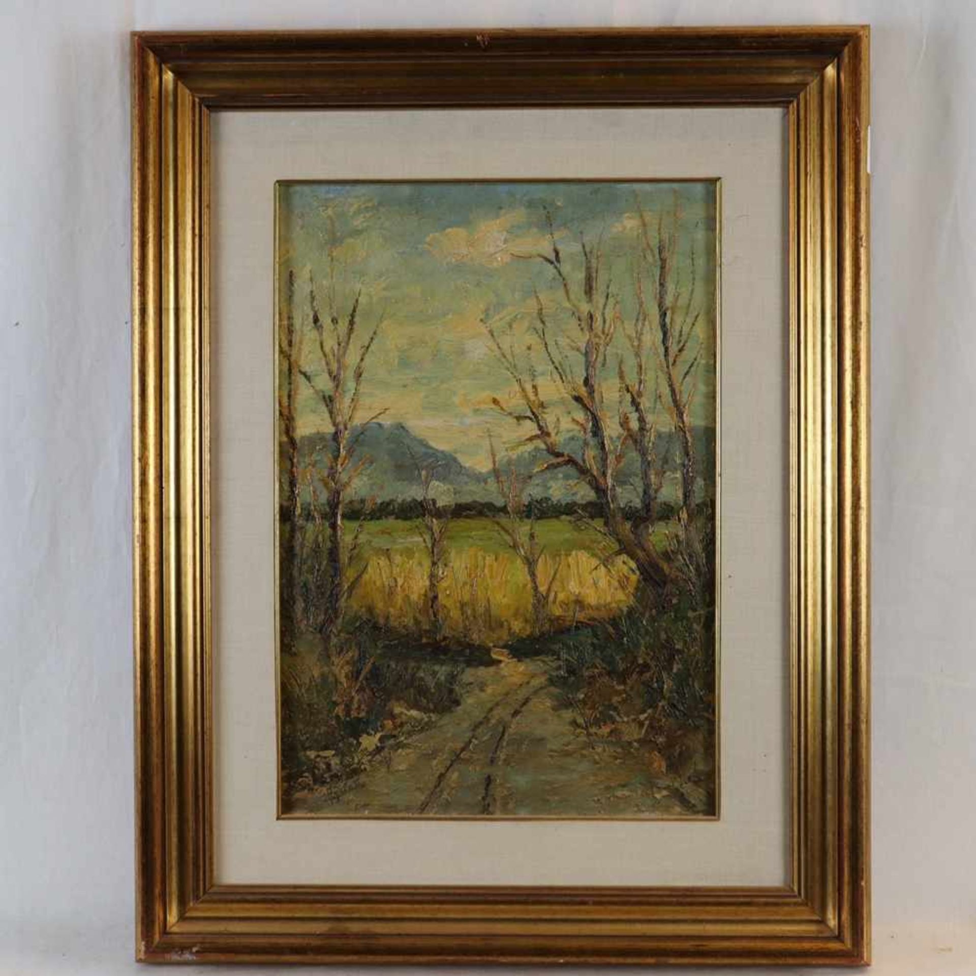 Agnetti, Ciro (geb.1913) - Herbstliche Gebirgslandschaft, Öl auf Hartfaserplatte, u. li. sign., ca.