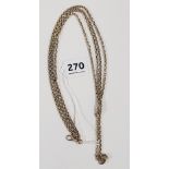 ANTIQUE 9CT GOLD GUARD CHAIN CIRCA 30.1 GRAMS