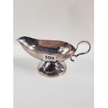 SILVER SAUCEBOAT - NOT HALLMARKED BUT HAS BEEN TESTED