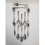 SET OF 12 SILVER FRUIT SPOONS