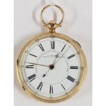 18CT GOLD OPEN FACE POCKET WATCH