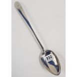 GEORGE III SILVER STUFFING SPOON FORMERLY THE PROPERTY OF AN IRISH EARL - DUBLIN 1780 BY JOHN