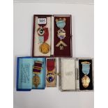 6 MASONIC MEDALS TO INCLUDE SILVER