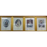 SET OF 4 GILT FRAMED RUSSIAN ROYAL FAMILY PRINTS - 16 X 12