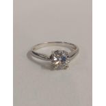 18 CARAT GOLD DIAMOND SOLITAIRE RING WITH 1 CARAT DIAMOND