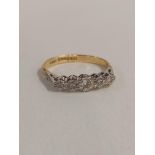 18 CARAT GOLD 5 STONE DIAMOND RING